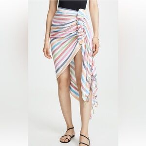Just Be Queen Tulum Coverup Skirt in Rainbow